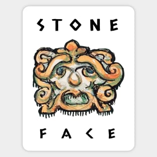 Stone Head Vintage Sculpture Face Sticker